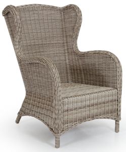 Кресло плетеное BraFab Evita алюминий, искусственный ротанг бежевый Фото 1