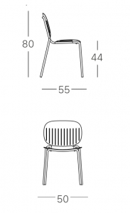 Стул металлический Scab Design Si-Si Barcode сталь оливковый Фото 2