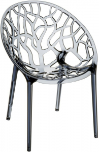 Кресло прозрачное Siesta Contract Crystal поликарбонат серый Фото 1