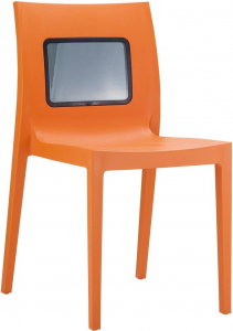 Стул пластиковый Siesta Contract Lucca-T пластик, поликарбонат оранжевый Фото 1