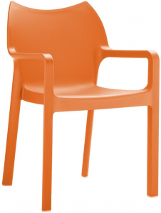 Кресло пластиковое Siesta Contract Diva стеклопластик оранжевый Фото 1