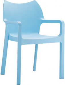 Кресло пластиковое Siesta Contract Diva стеклопластик голубой Фото 1