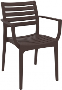Кресло пластиковое Siesta Contract Artemis стеклопластик коричневый Фото 1