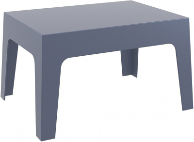 Столик пластиковый журнальный Siesta Contract Box Table полипропилен темно-серый Фото 1