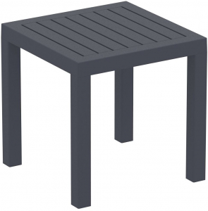 Столик пластиковый журнальный Siesta Contract Ocean Side Table пластик темно-серый Фото 1