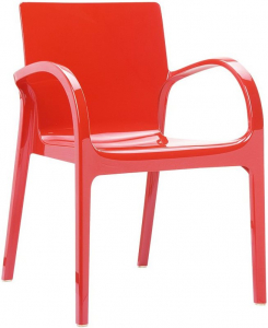 Кресло пластиковое Siesta Contract Dejavu технополимер PA6 нейлон красный Фото 1