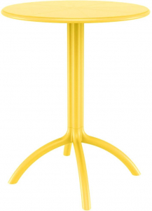 Стол пластиковый Siesta Contract Octopus сталь, пластик желтый Фото 1