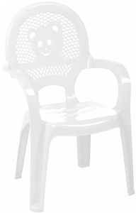 Кресло пластиковое детское Siesta Garden Panda пластик белый Фото 1