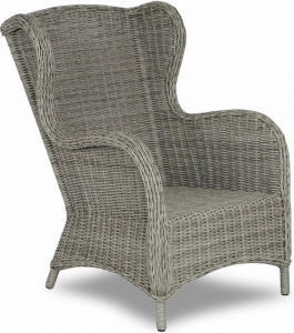 Кресло плетеное BraFab Evita алюминий, искусственный ротанг серый Фото 1