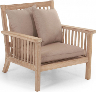 Кресло деревянное с подушкой BraFab Cecilia тик тик Фото 1