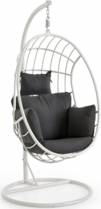 Кресло подвесное BraFab Palo сталь, алюминий, ткань белый Фото 1