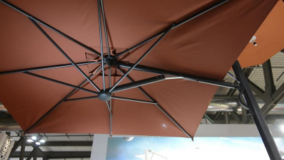 Зонт профессиональный 3.5х3.5 м Scolaro Astro Carbon алюминий, акрил графит, слоновая кость Фото 15