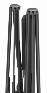 Зонт профессиональный двухкупольный 3.5х7.5 м Scolaro Galaxia Dual T Carbon алюминий, акрил антрацит, слоновая кость Фото 9