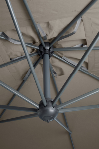 Зонт профессиональный 3х3 м Scolaro Galileo Dark алюминий, акрил антрацит, серо-коричневый Фото 8