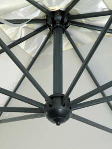 Зонт профессиональный двухкупольный Scolaro Alu Double Dark алюминий, акрил антрацит, слоновая кость Фото 6