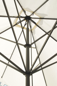 Зонт профессиональный телескопический Scolaro Capri Dark алюминий, акрил антрацит, слоновая кость Фото 8