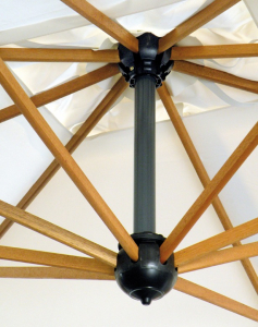 Зонт профессиональный Scolaro Palladio Braccio алюминий, акрил имитация ироко, слоновая кость Фото 8