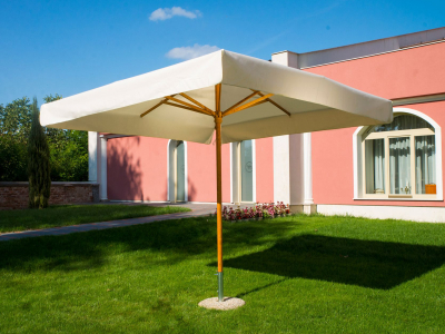 Зонт профессиональный 4х4 м Scolaro Palladio Standard дерево ироко, акрил натуральный, слоновая кость Фото 23