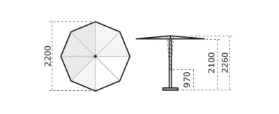 Зонт-парусник Scolaro Revo алюминий, акрил стальной, белый Фото 2