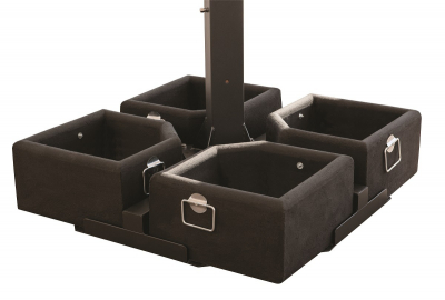 Зонт профессиональный двухкупольный 3.5х7 м Scolaro Wood Double алюминий, ироко, акрил имитация ироко, слоновая кость Фото 9