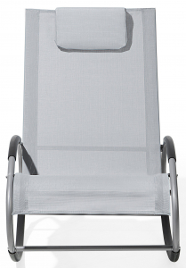 Кресло-качалка Antar Vuitton алюминий, текстилен бежевый Фото 3