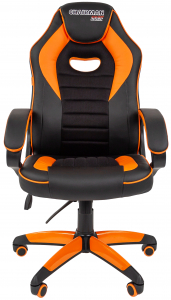 Кресло компьютерное Chairman Game 16 металл, пластик, экокожа, пенополиуретан черный/оранжевый Фото 2