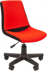 Кресло компьютерное детское Chairman Kids 115 металл, пластик, ткань, пенополиуретан черный/красный Фото 1