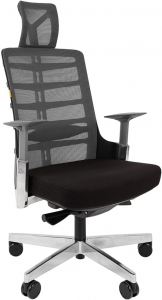 Кресло компьютерное Chairman Spinelly металл, пластик, сетка, ткань, пенополиуретан черный Фото 1