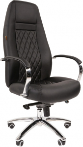 Кресло компьютерное Chairman 950 металл, пластик, экокожа, пенополиуретан, синтепон черный Фото 1