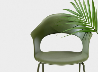 Кресло пластиковое Scab Design Lady B Go Green сталь, технополимер оливковый Фото 6