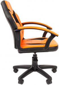 Кресло компьютерное детское Chairman Kids 110 металл, пластик, ткань, экокожа, пенополиуретан черный/оранжевый Фото 4