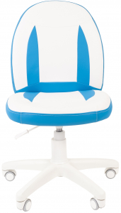Кресло компьютерное детское Chairman Kids 122 металл, пластик, экокожа, пенополиуретан белый/голубой Фото 2