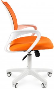 Кресло компьютерное Chairman 696 White металл, пластик, ткань, сетка, пенополиуретан белый, оранжевый Фото 4