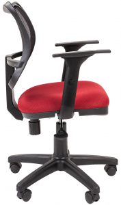 Кресло компьютерное Chairman 450 металл, пластик, ткань, сетка, пенополиуретан черный, бордовый Фото 4