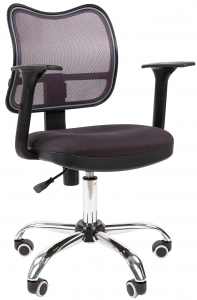 Кресло компьютерное Chairman 450 Chrome металл, пластик, ткань, сетка, пенополиуретан хромированный, серый Фото 1