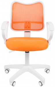 Кресло компьютерное Chairman 450 LT White металл, пластик, ткань, сетка, пенополиуретан белый, оранжевый Фото 2