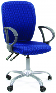 Кресло компьютерное Chairman 9801 металл, пластик, ткань, пенополиуретан серебристый, голубой Фото 1