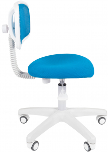 Кресло компьютерное Chairman 250 White металл, пластик, ткань, сетка, пенополиуретан белый, голубой Фото 4