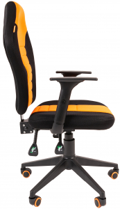 Кресло компьютерное Chairman Game 8 металл, пластик, ткань, пенополиуретан черный/оранжевый Фото 4