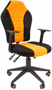 Кресло компьютерное Chairman Game 8 металл, пластик, ткань, пенополиуретан черный/оранжевый Фото 1