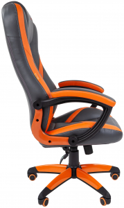 Кресло компьютерное Chairman Game 22 металл, пластик, экокожа, пенополиуретан серый/оранжевый Фото 4