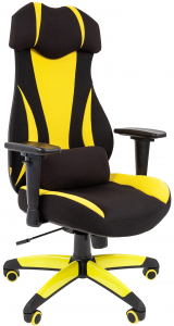 Кресло компьютерное Chairman Game 14 металл, пластик, полиэстер, пенополиуретан черный/желтый Фото 1