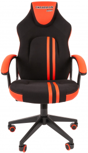 Кресло компьютерное Chairman Game 26 металл, пластик, экокожа, ткань, пенополиуретан черный/красный Фото 2