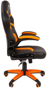Кресло компьютерное Chairman Game 18 металл, пластик, экокожа, ткань, пенополиуретан черный/оранжевый Фото 4