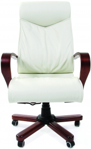 Кресло компьютерное Chairman 420 WD металл, дерево, кожа, пенополиуретан белый Фото 2