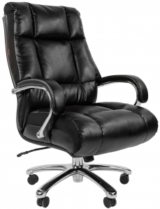 Кресло компьютерное Chairman 405 Эко металл, экокожа, ткань, пенополиуретан черный Фото 1
