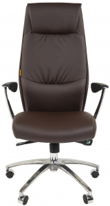 Кресло компьютерное Chairman Vista металл, экокожа, пенополиуретан коричневый Фото 2