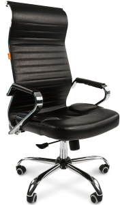 Кресло компьютерное Chairman 700 Эко металл, экокожа, пенополиуретан черный Фото 1
