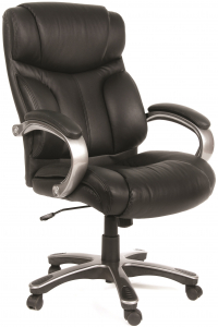 Кресло компьютерное Chairman 435 металл, пластик, кожа, пенополиуретан черный Фото 1