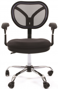 Кресло компьютерное Chairman 380 металл, пластик, ткань, сетка, пенополиуретан хромированный, черный Фото 2